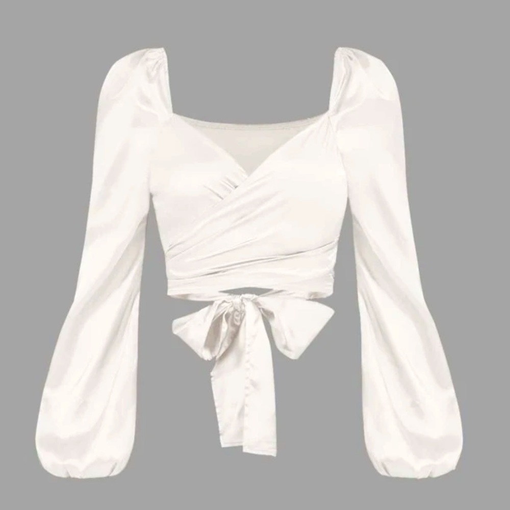 BARGAIN DEAL | Shein | Satin Top | White | Large | NWT